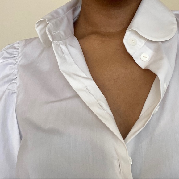 Zara brand new white wrinkle free shirt with puff sleeve, cuffs. - Picture 5 of 9